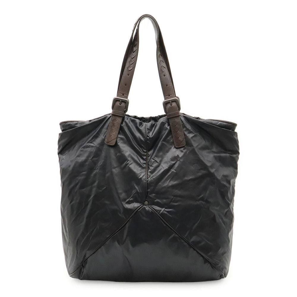 BOTTEGA VENETA Spinnaker Tote Bag Shoulder Black Dark Brown